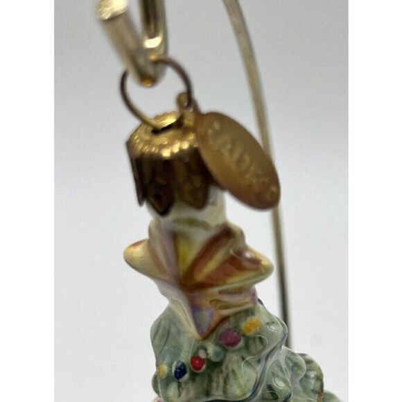 Christopher Radko Christmas Ornament Tree Presents Bell Shape Hand Painted Stand - Picture 4 of 8